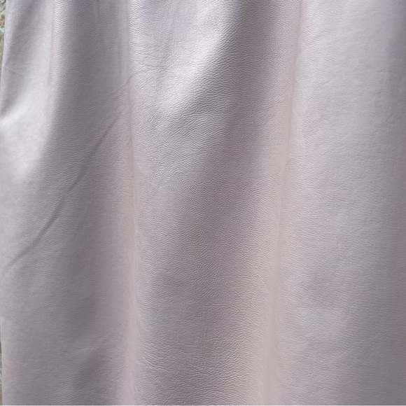 Express Skirt Faux Leather High Waisted Pencil Skirt Pink Paper Bag Stretch NWT - Picture 7 of 8